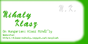 mihaly klasz business card